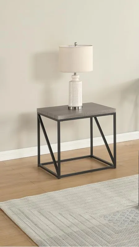 Birdie Square Engineered Wood End Table Sonoma Grey - Coaster Furniture
