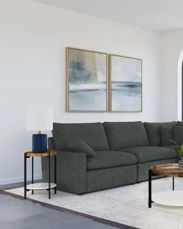 Collins Modular Sectional Chair Dark Grey - Coaster Furniture