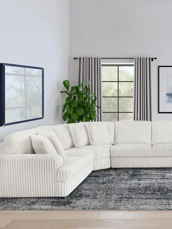 Emberson Upholstered Armless Loveseat / Wedge Ivory - Coaster Furniture
