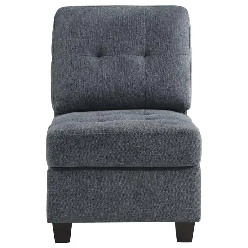 Georgina Upholstered Armless Chair Steel Grey - Coaster Furniture