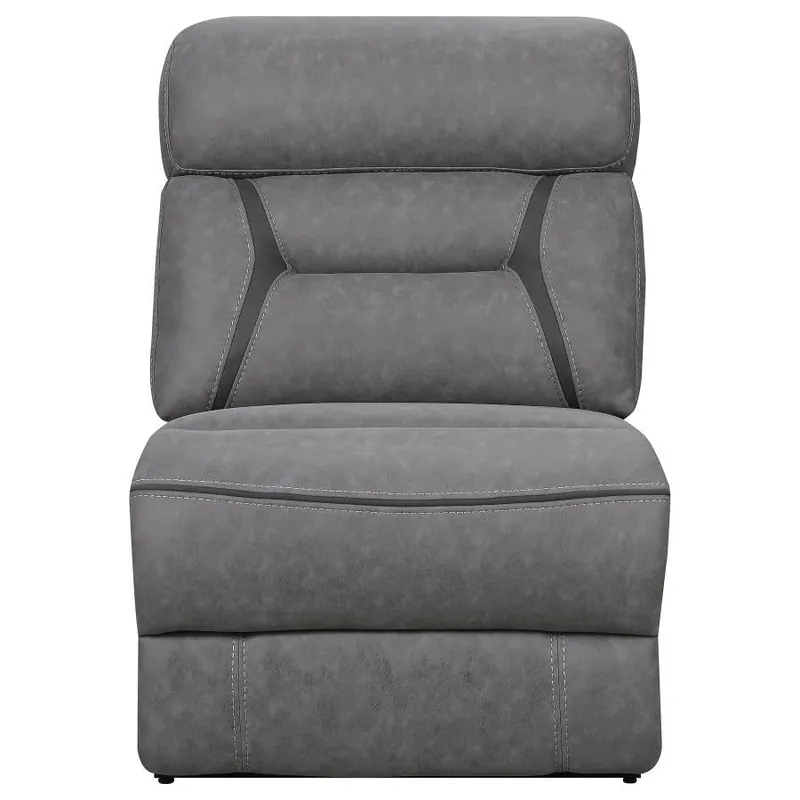Higgins Upholstered Armless / Wedge Chair Grey - Coaster Furniture