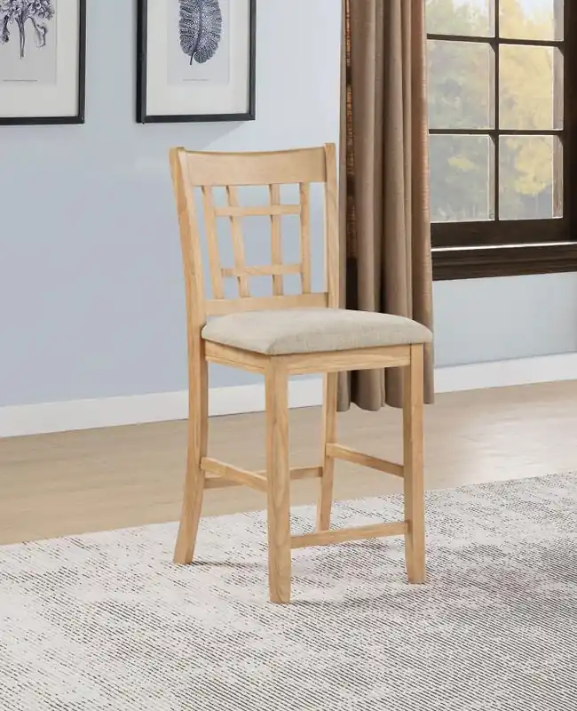Lavon Wood Counter Height Dining Chair Grey and Light Oak (Set of 2) - Coaster Furniture
