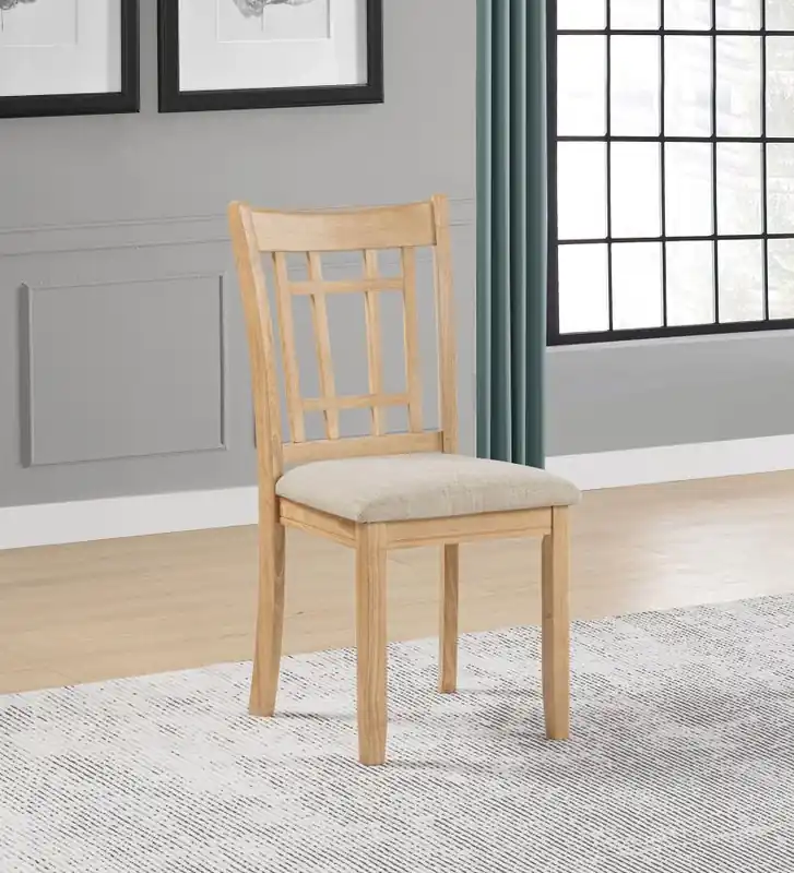 Lavon Wood Dining Side Chair Grey and Light Oak (Set of 2) - Coaster Furniture