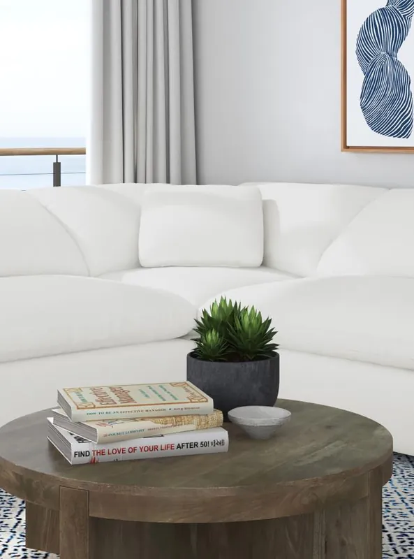 Raleigh Boucle Upholstered Corner Chair - Coaster Furniture