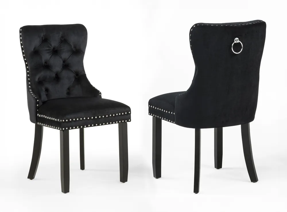Arabella Accent Chair Black Velvet - Crown Mark