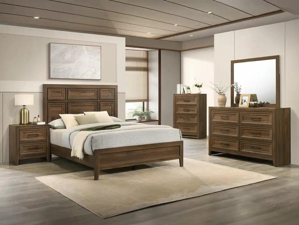 Lorraine Bed Brown - Crown Mark