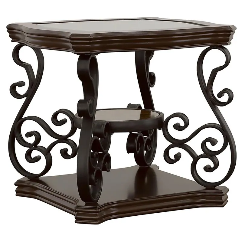 Laney - 1-Shelf Glass Top Rectangular Table
