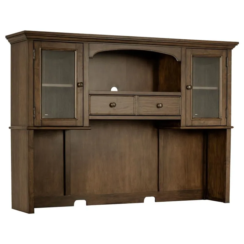Hartshill - 2-Door Hutch With Shelves - Burnished Oak