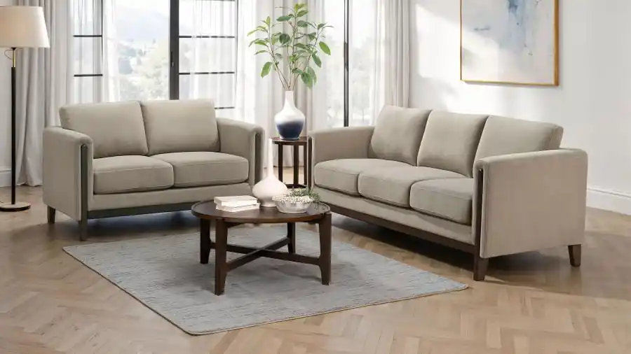 Islington - Upholstered Panel Arm Sofa Set