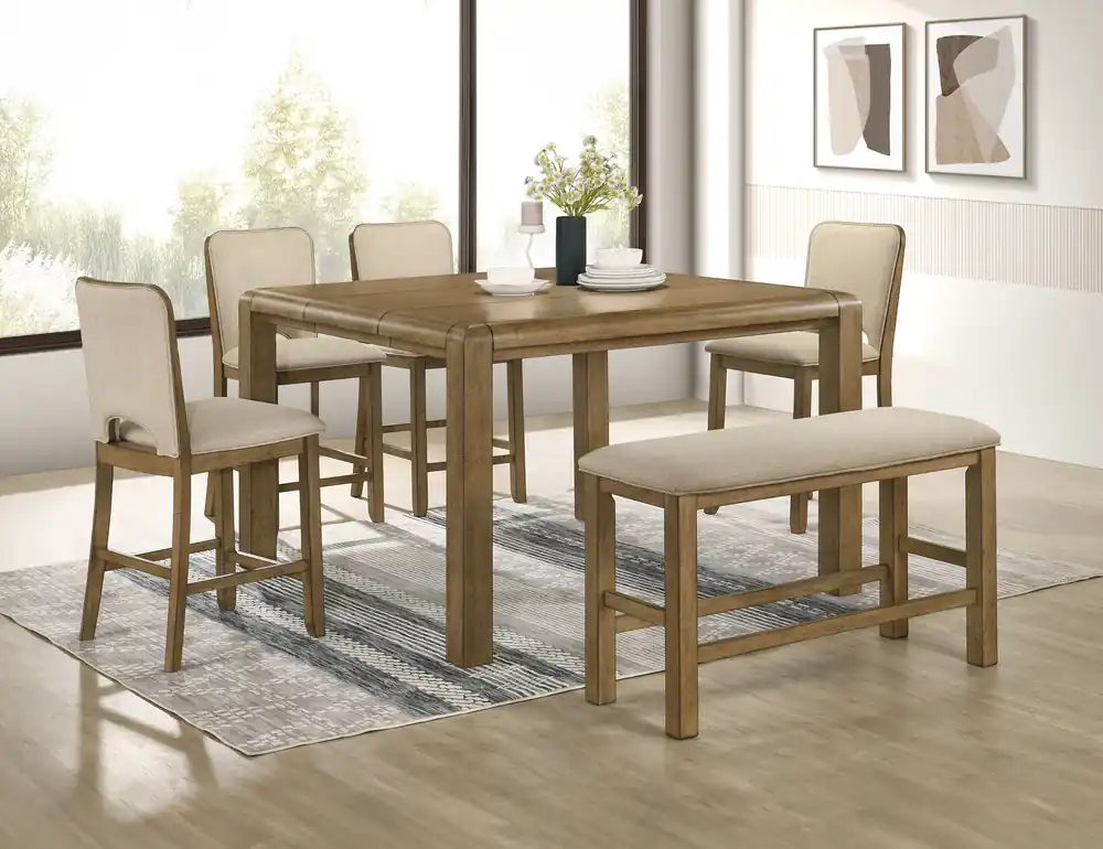 Cockrell - Counter Height Chair (Set of 2) - Light Brown / Beige