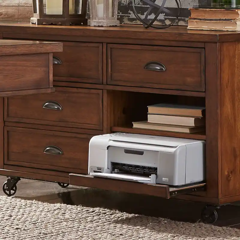 Arlington House Credenza in Cobblestone Brown - Liberty