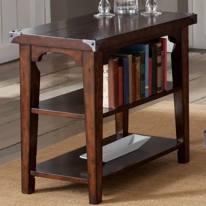 Aspen Skies Chair Side Table in Russet Brown - Liberty