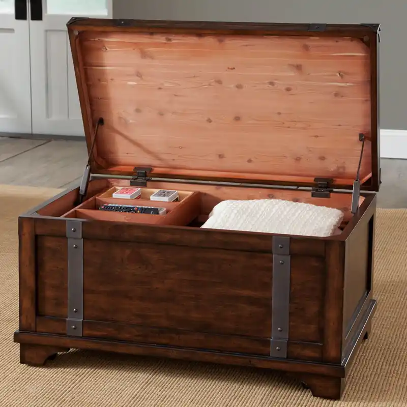 Aspen Skies Storage Trunk in Russet Brown - Liberty