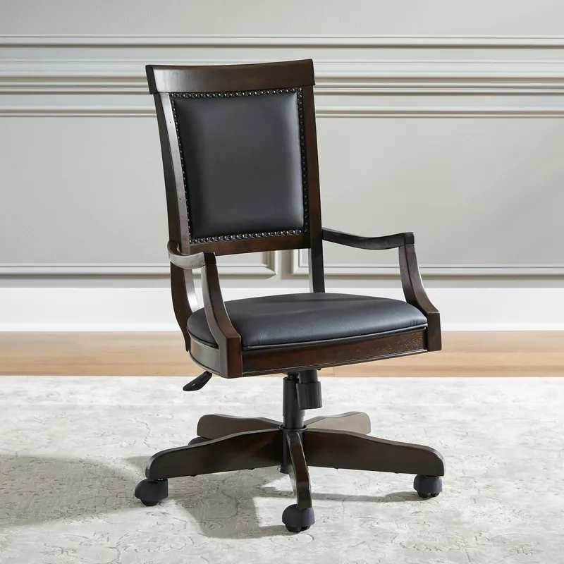Brayton Manor Jr Executive Desk Chair (RTA) in Cognac - Liberty