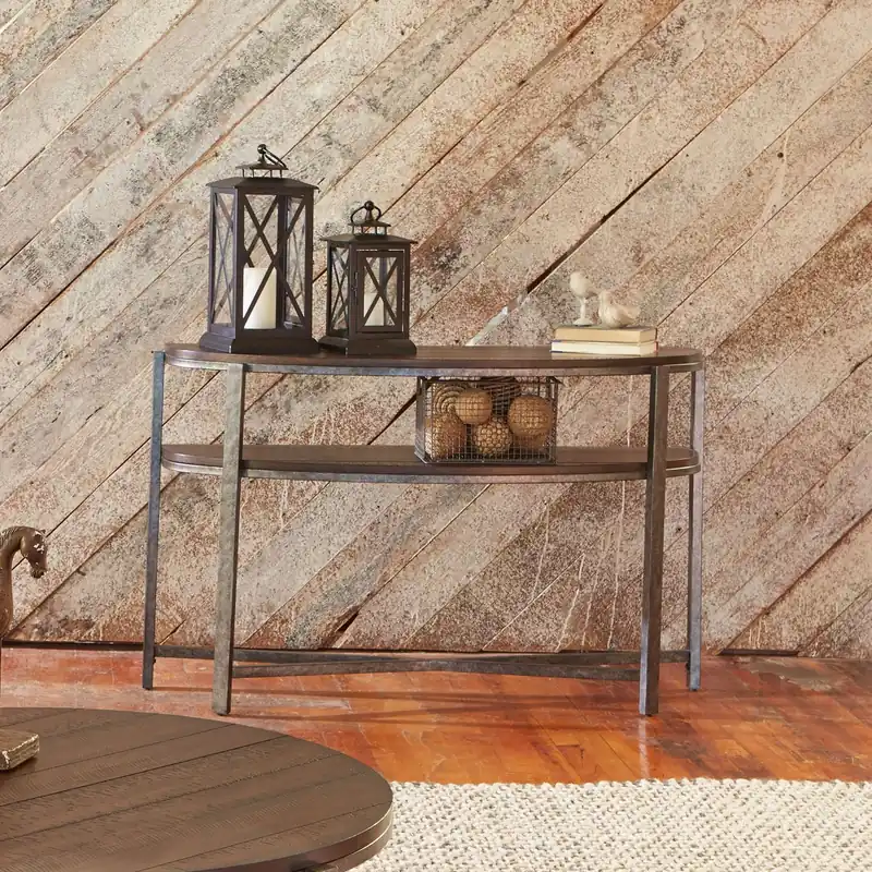 Breckinridge Demilune Sofa Table in Mahogany - Liberty