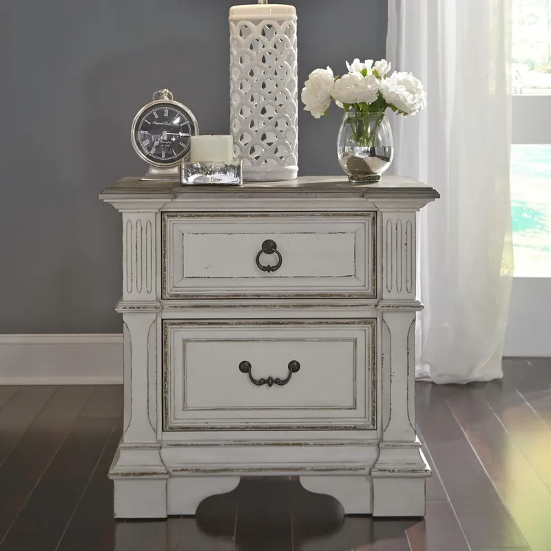 Abbey Park Drawer Nightstand in Antique White - Liberty