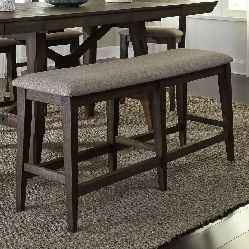 Double Bridge Counter Bench (RTA) in Dark Chestnut - Liberty