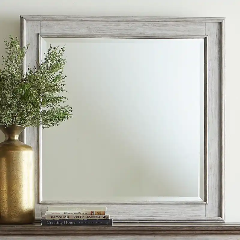 Heartland Landscape Mirror in Antique White - Liberty
