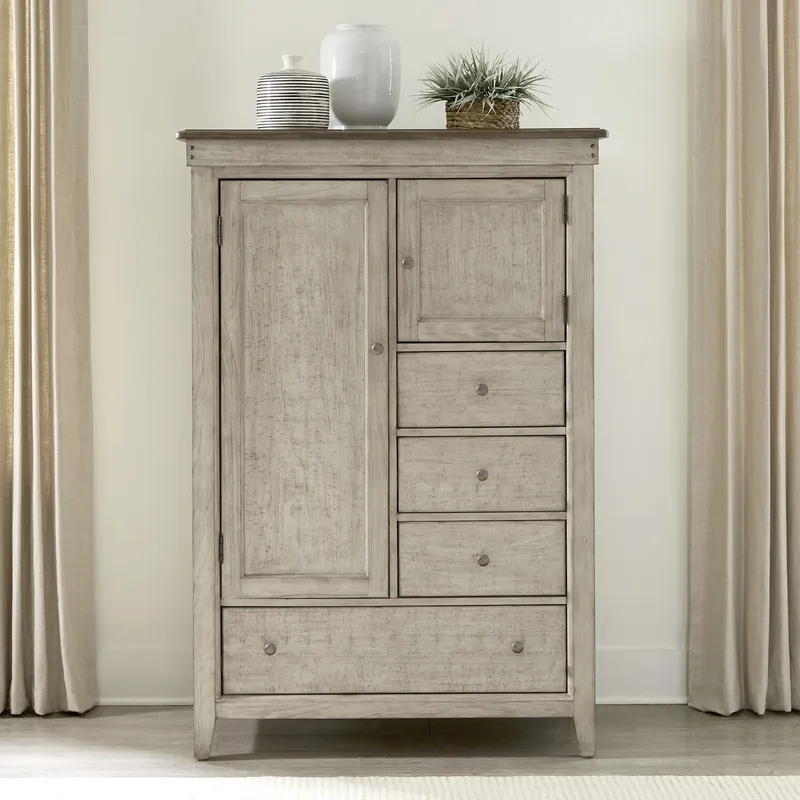 Ivy Hollow Door Chest in Weathered Linen - Liberty