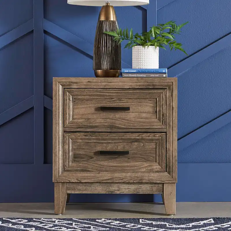Ridgecrest 2 Drawer Nightstand in Cobblestone - Liberty