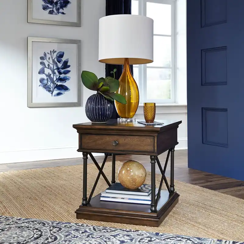 Tribeca End Table in Cordovian Brown - Liberty