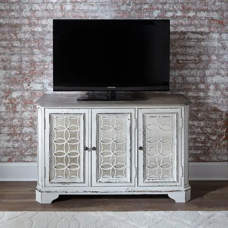 Magnolia Manor TV Console in Antique White - Liberty