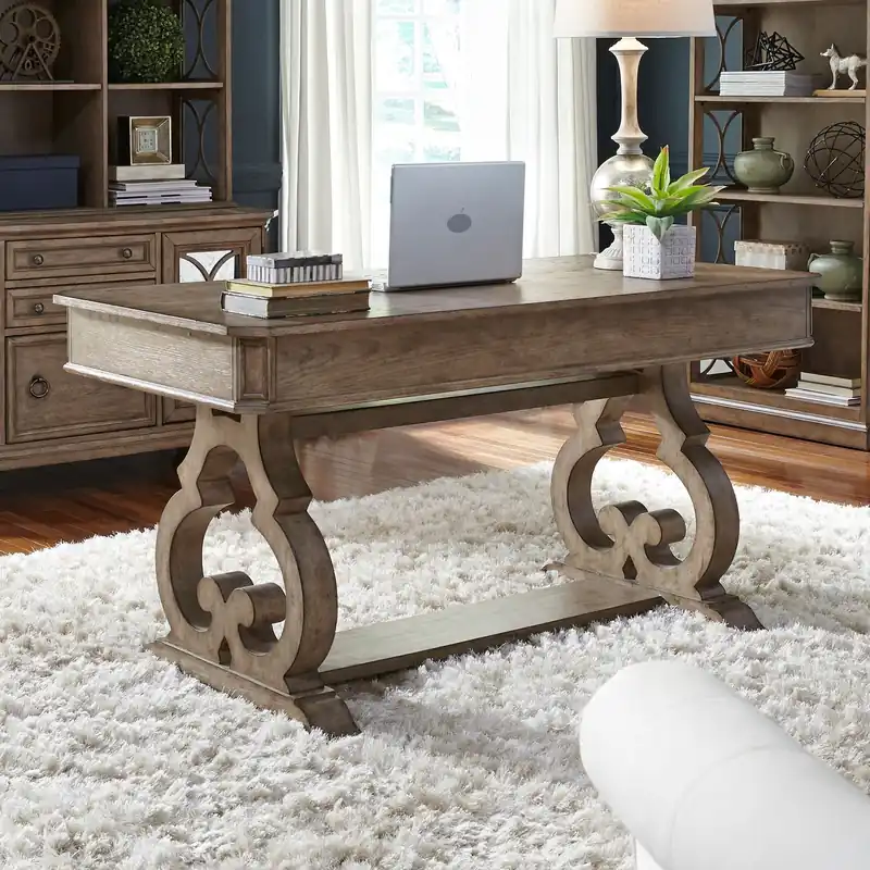 Simply Elegant Writing Desk in Heathered Taupe - Liberty