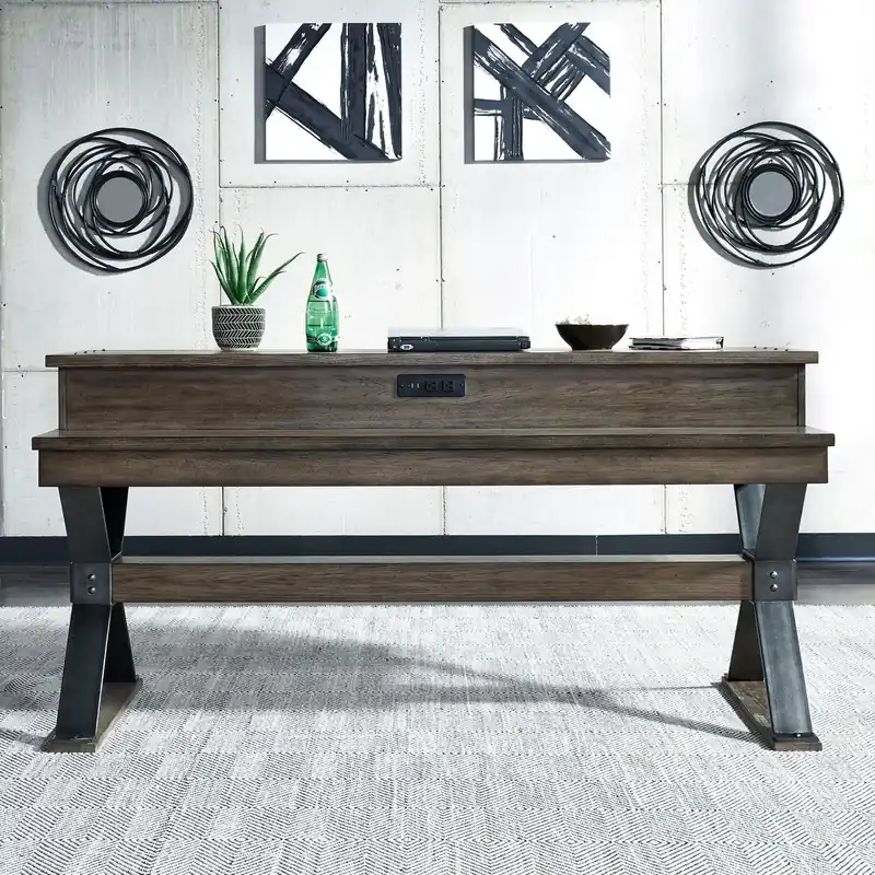 Sonoma Road Console Bar Table in Weathered Beaten Bark - Liberty