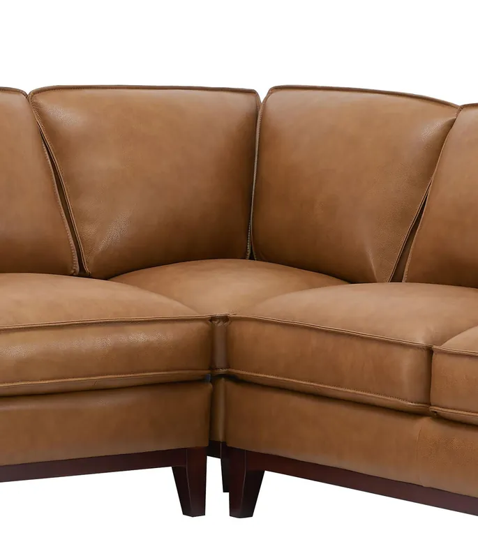 Leather Italia USA Georgetowne Newport Wedge in Camel