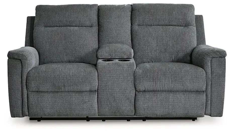 Barnsana Power Reclining Loveseat with Console - Ashley Furniture