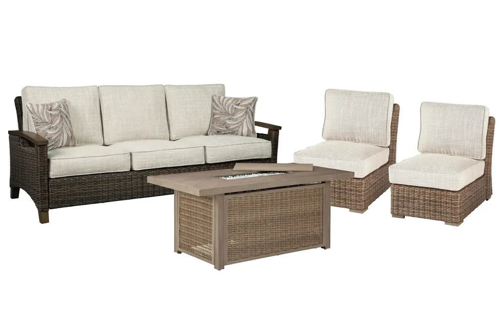 Beachcroft Outdoor Sofa, Lounge Chairs and Fire Pit - Ashley Furniture