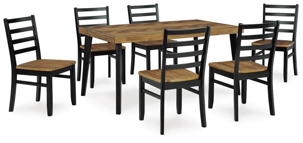 Blondon Dining Table and 6 Chairs (Set of 7) - Ashley Furniture