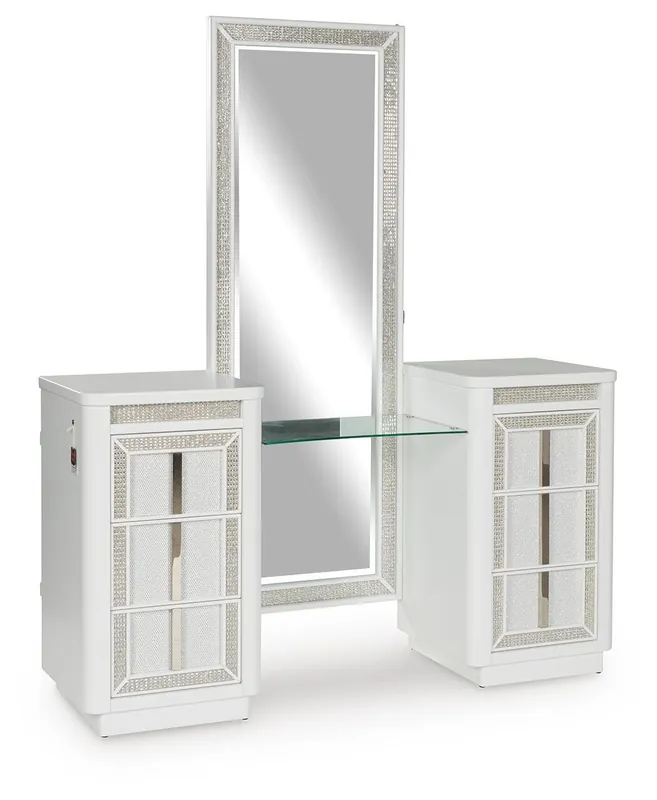 Chalanna Vanity with Mirror - Ashley Furniture