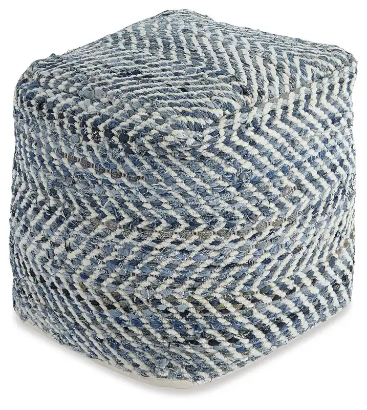 Chevron Pouf - Ashley Furniture