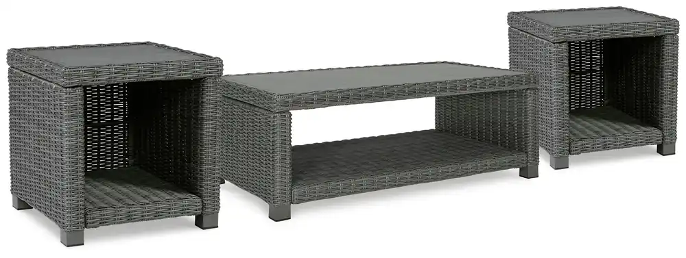Elite Park Outdoor Occasional Table Set - Ashley Furniture