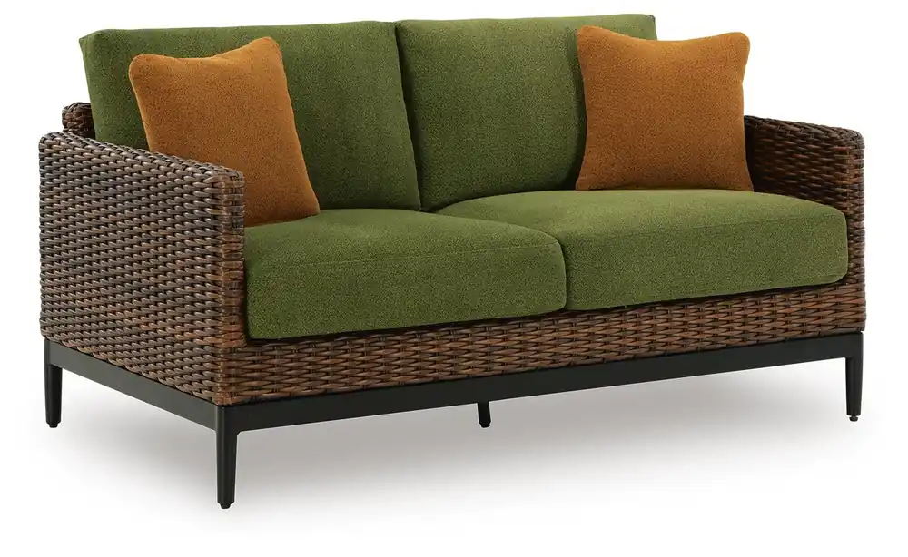 Horizon Hall Outdoor Loveseat with Cushion - Ashley Furniture