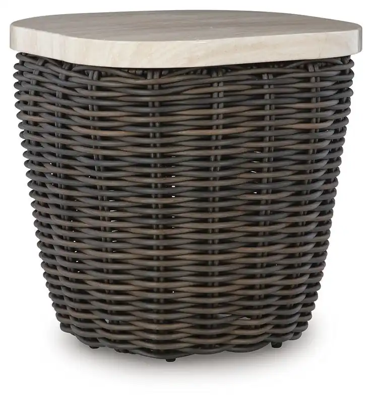 Kimora Outdoor End Table - Ashley Furniture