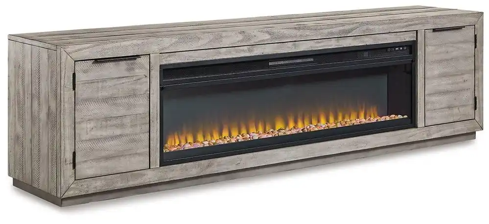 Naydell 92" TV Stand with Electric Fireplace - Ashley Furniture
