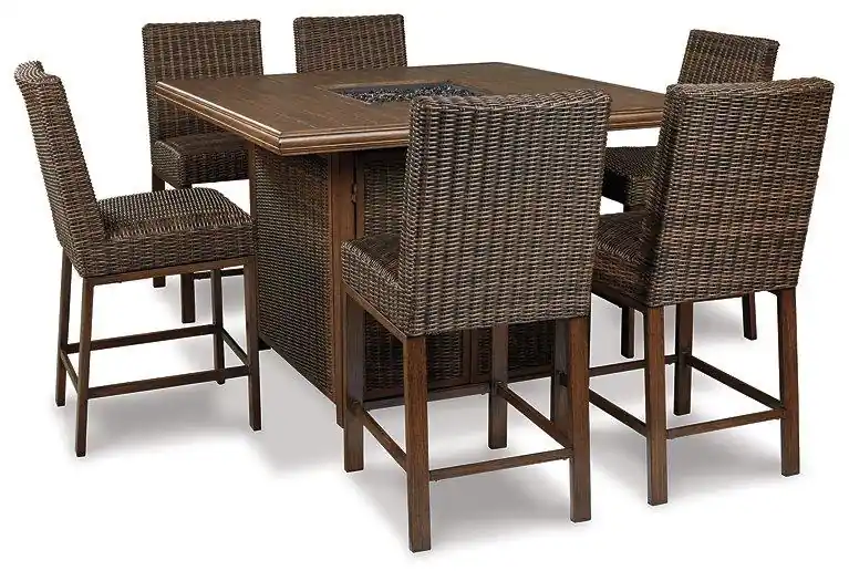 Paradise Trail Outdoor Bar Table Set - Ashley Furniture