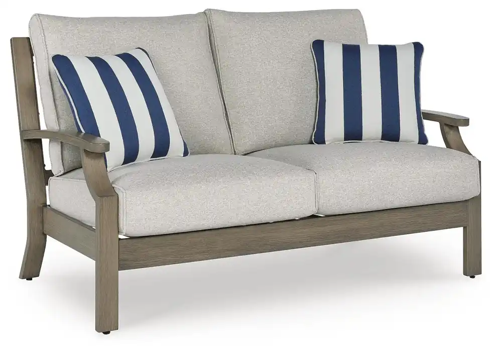 Rainier Ranch Outdoor Loveseat with Cushion - Ashley Furniture
