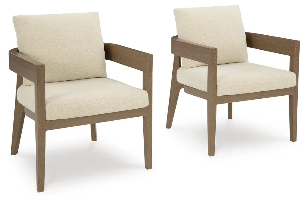 Serene Bay Outdoor Dining Arm Chair with Cushion (Set of 2) - Ashley Furniture
