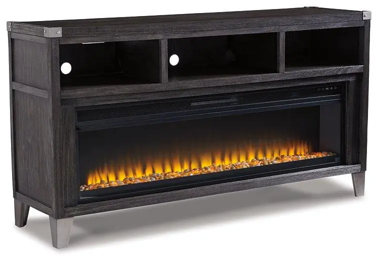 Todoe 65" TV Stand with Electric Fireplace - Ashley Furniture