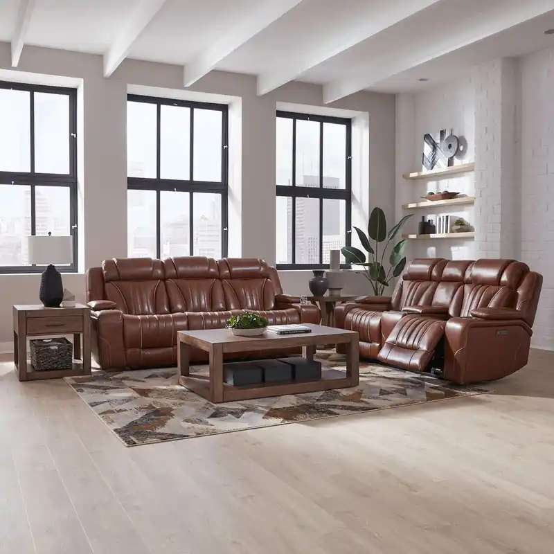 Caswell Sofa & Loveseat - Liberty