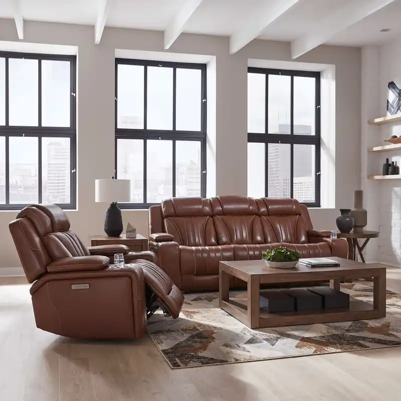 Caswell Sofa & Recliner - Liberty