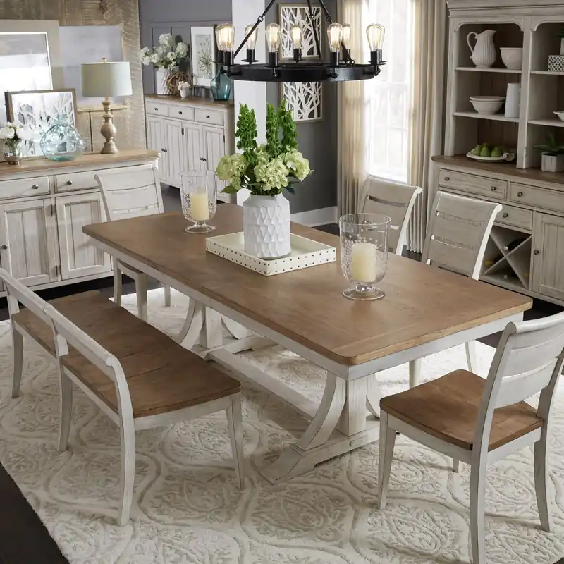 Farmhouse Reimagined 6 Piece Trestle Set - Liberty