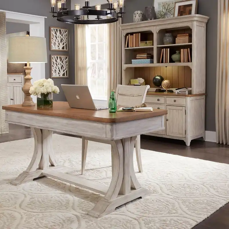 Farmhouse Reimagined 3 Piece Desk & Hutch Set - Liberty