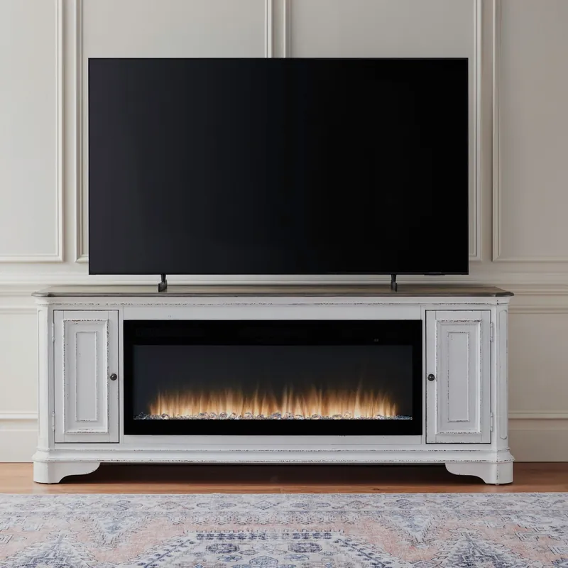 Fireplace TV Consoles 244 82 Inch Console w/ Fire FTS - Liberty