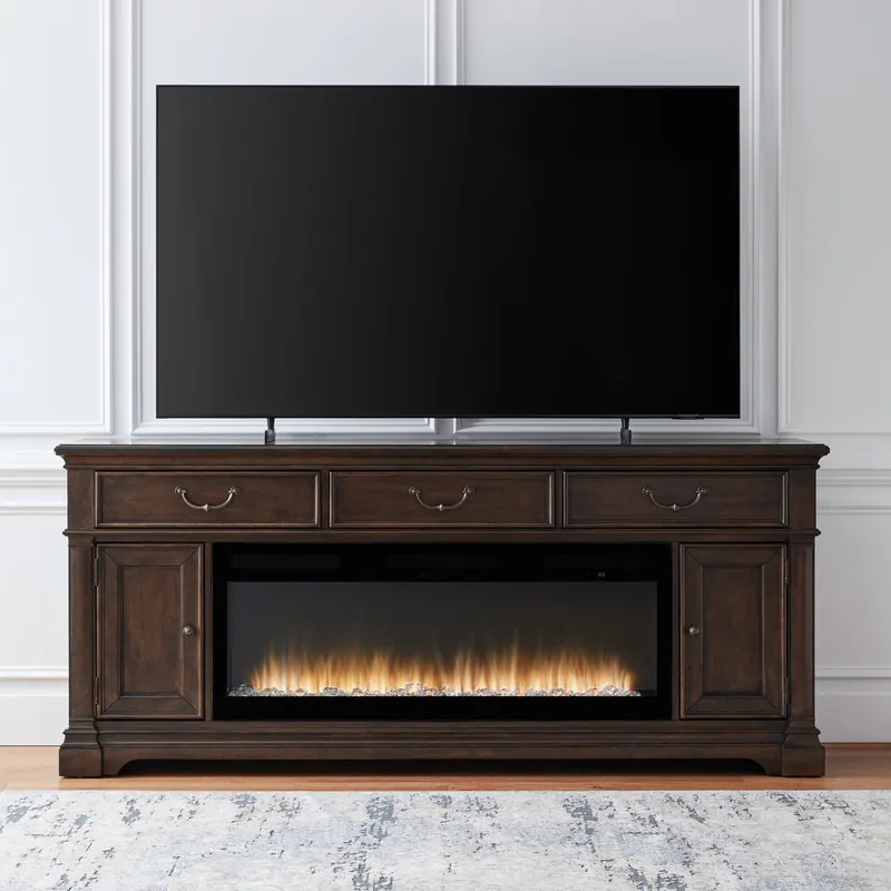 Fireplace TV Consoles 512 84 Inch Console w/ Fire FTS - Liberty