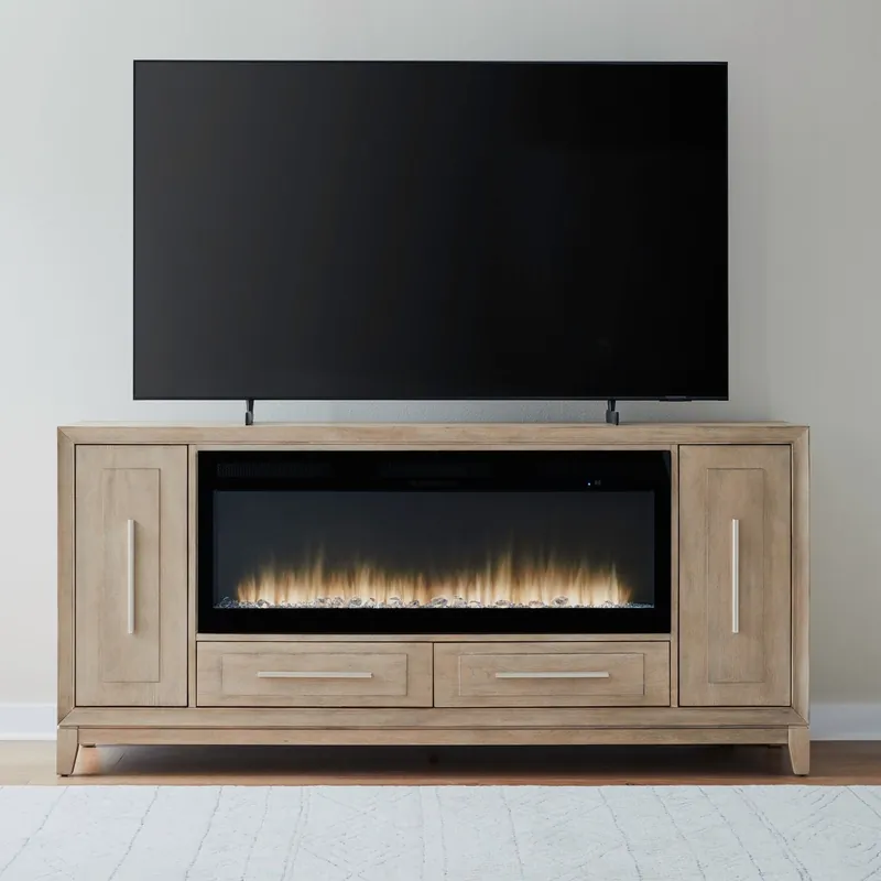 Fireplace TV Consoles 789 80 Inch Console w/ Fire FTS - Liberty