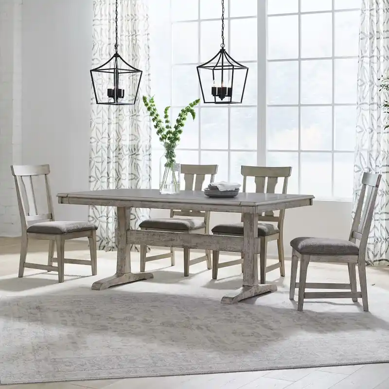 Hallendale 5 Piece Trestle Table Set - Liberty